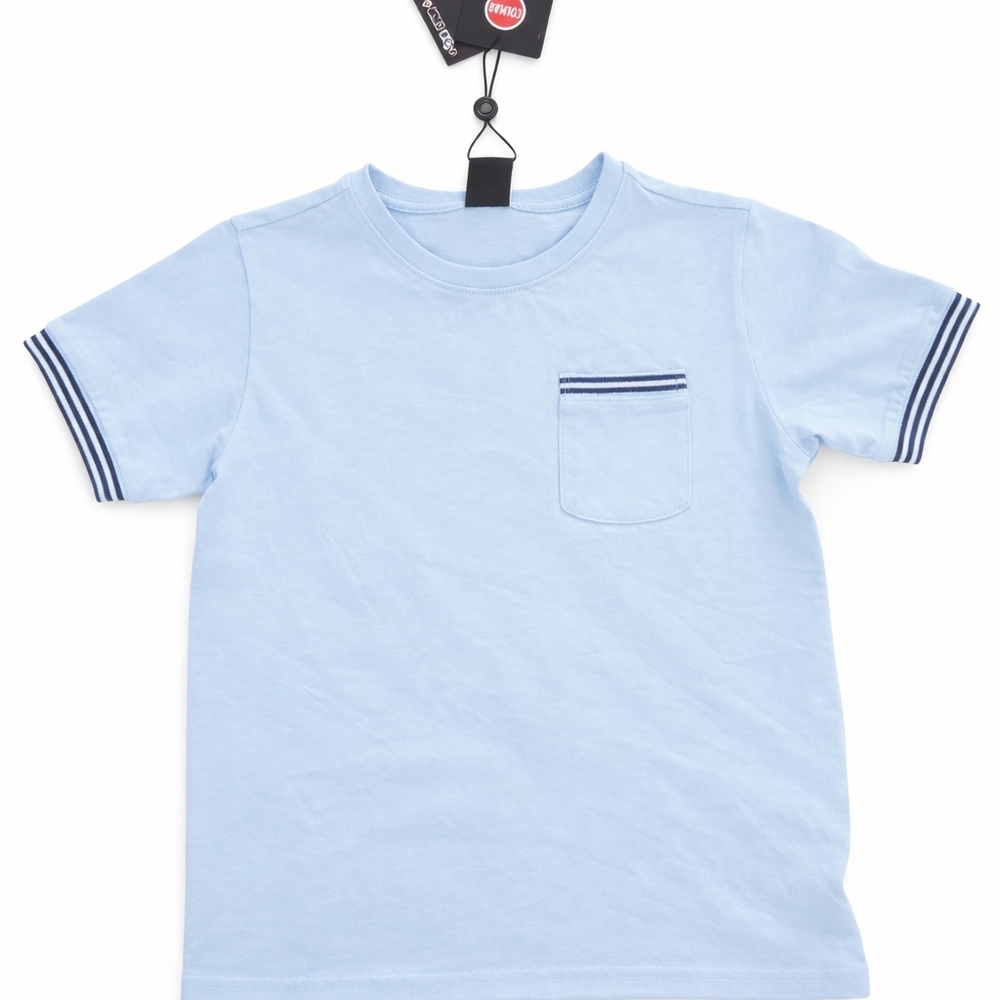 Jan - COLMAR Light Blue Kids' Tee with Striped Pocket